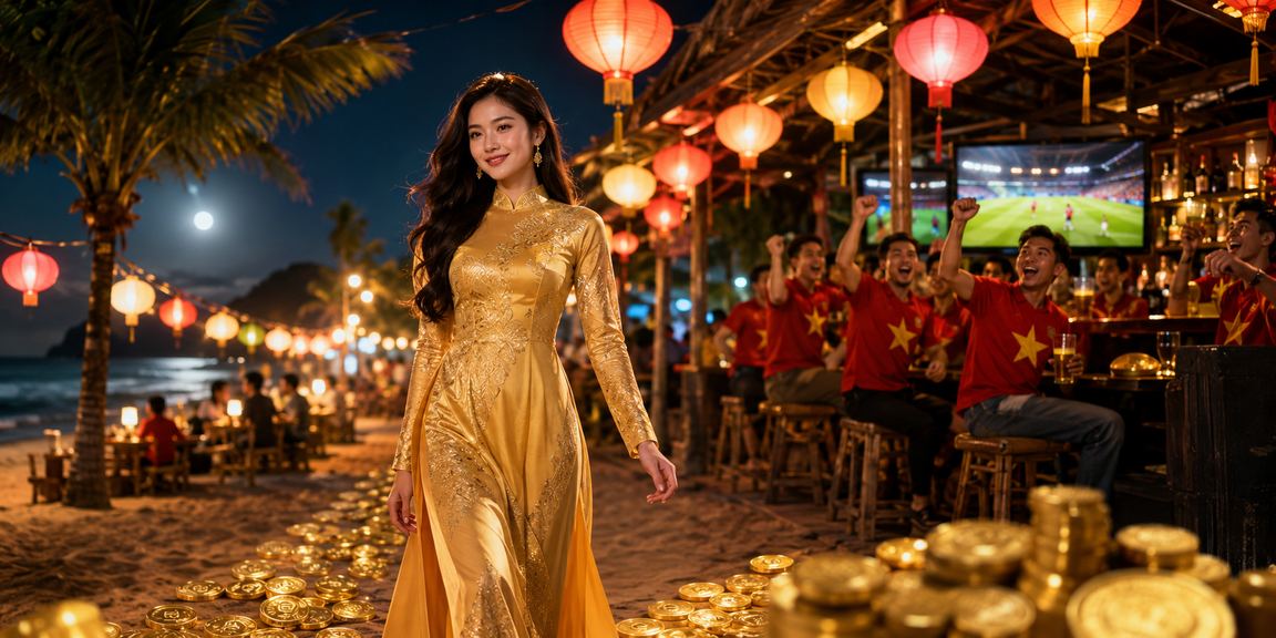 Trò chơi bài trong bối cảnh Côn Đảo Bối cảnh Côn Đảo với trò chơi bài và phong cách áo dài Việt Nam