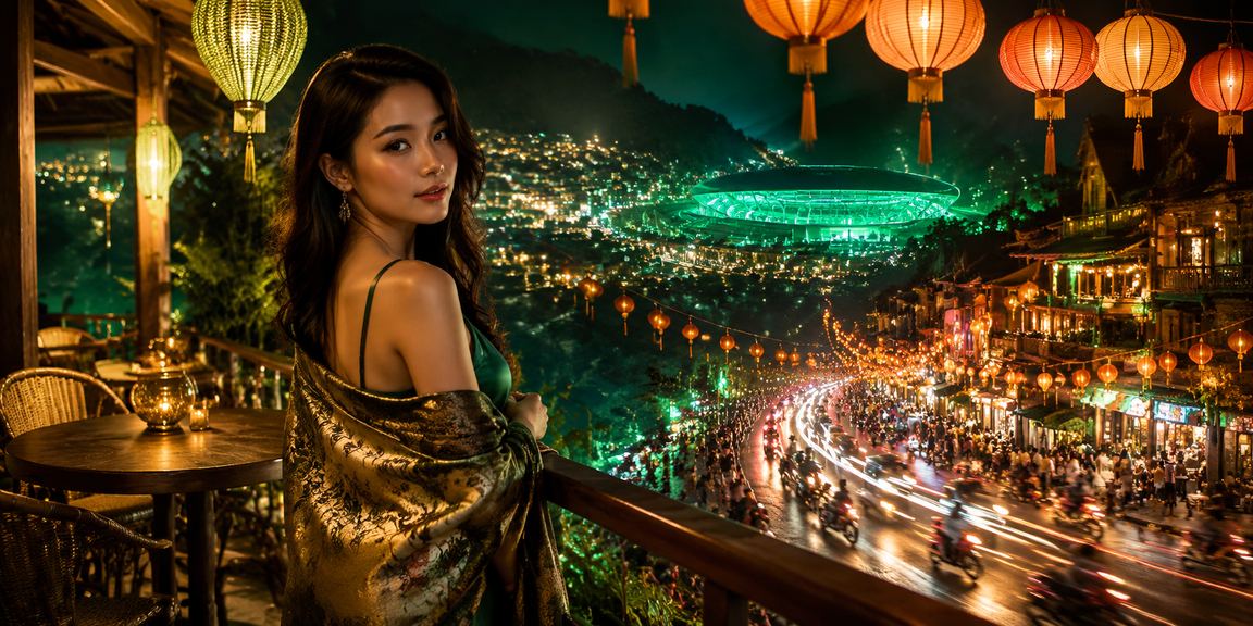 Người dùng Sa Pa xem thông tin đăng ký và phân tích trong chợ đêm